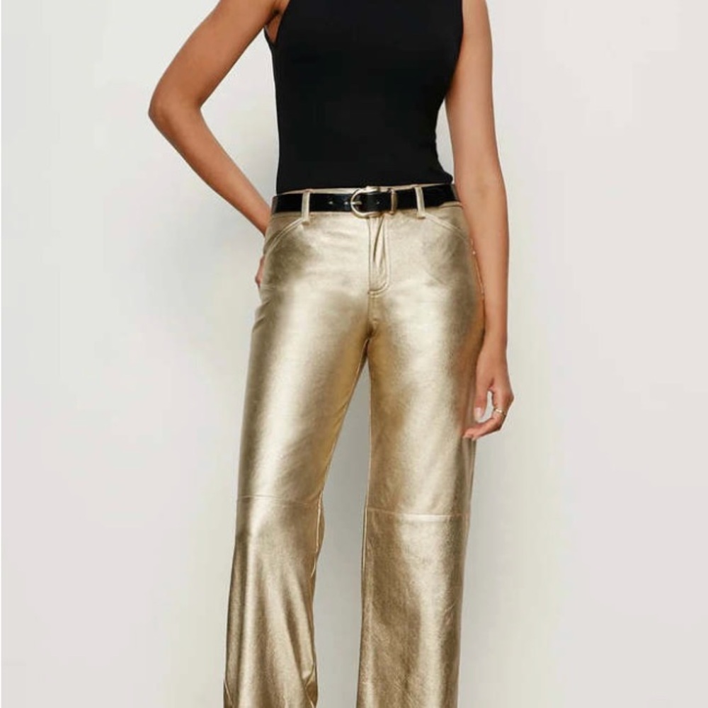 Sanctuary NWT Gold Metallic Women's Pants size 27